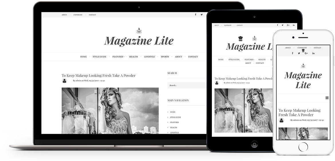 Magazine Lite theme for Drupal 8