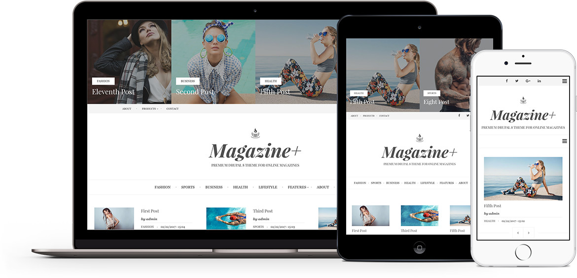 Magazine+ Premium theme for Drupal 8